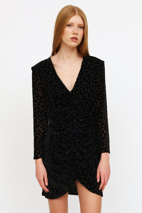 Smythe Black Printed Velvet Dress