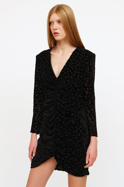 Smythe Black Printed Velvet Dress