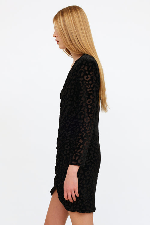 Smythe Black Printed Velvet Dress