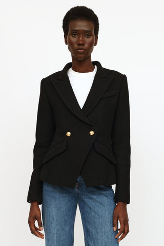 Smythe Black Wool Button Blazer