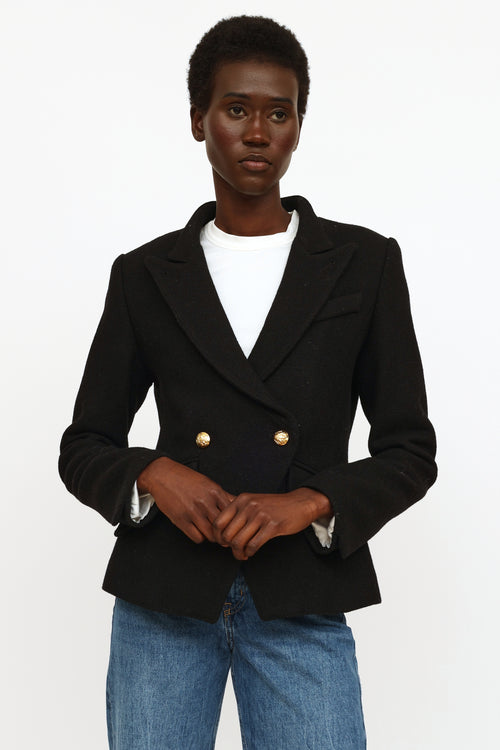 Smythe Black Wool Button Blazer