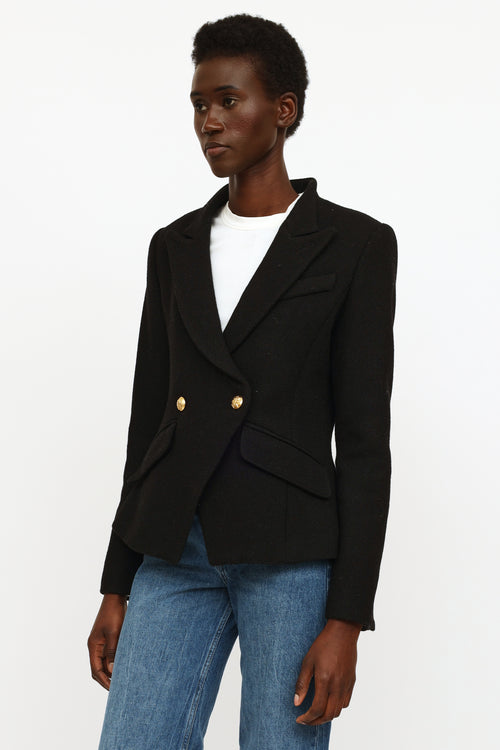 Smythe Black Wool Button Blazer