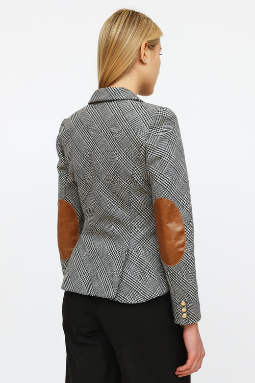 Smythe Black 
White Herringbone Blazer