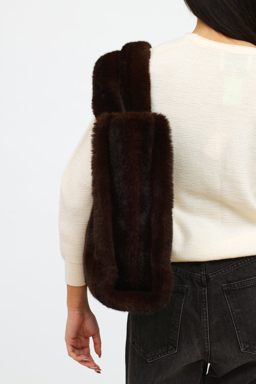 Stand Studio Brown Lolita Faux Fur Bag