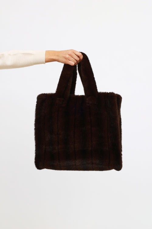 Stand Studio Brown Lolita Faux Fur Bag