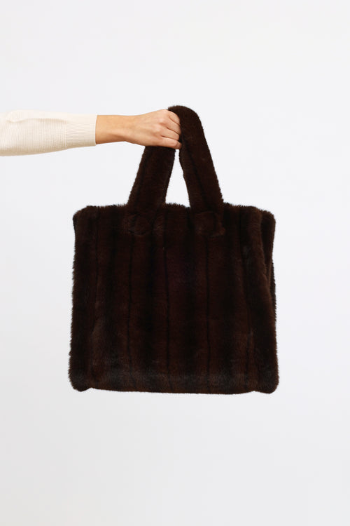 Stand Studio Brown Lolita Faux Fur Bag