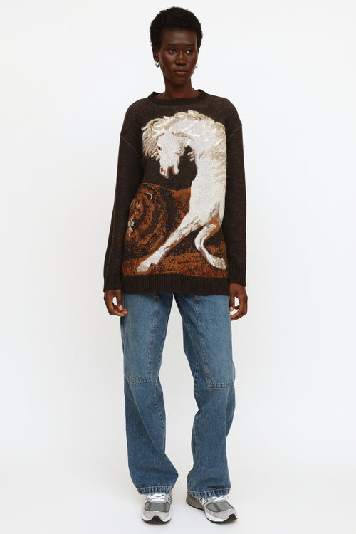 Stella McCartney Brown Printed Sweater