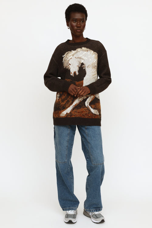 Stella McCartney Brown Printed Sweater