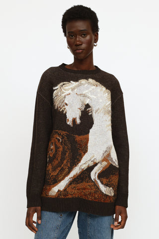 Stella McCartney Brown Printed Sweater