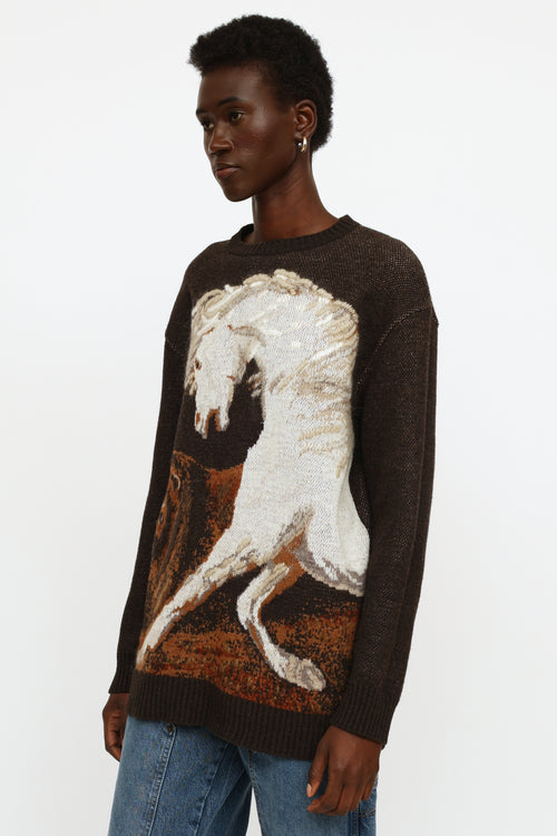 Stella McCartney Brown Printed Sweater