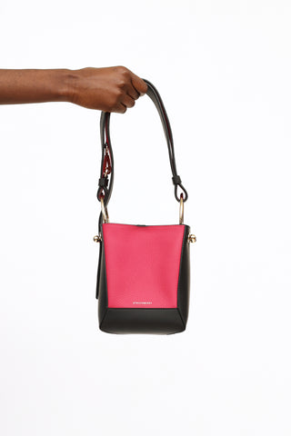 Strathberry Pink 
Black Lana Bucket Bag