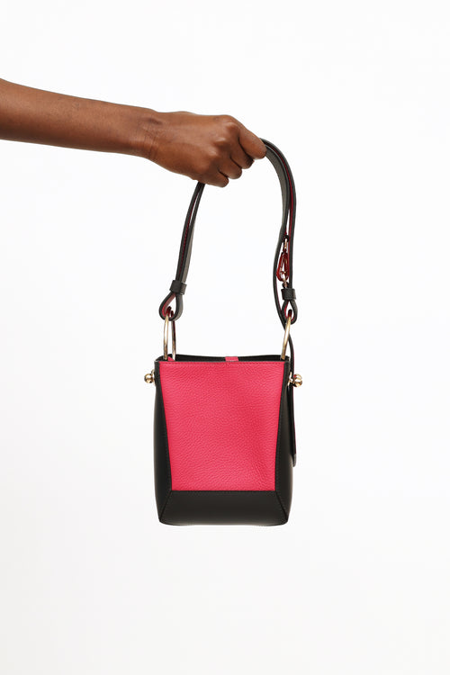 Strathberry Pink 
Black Lana Bucket Bag