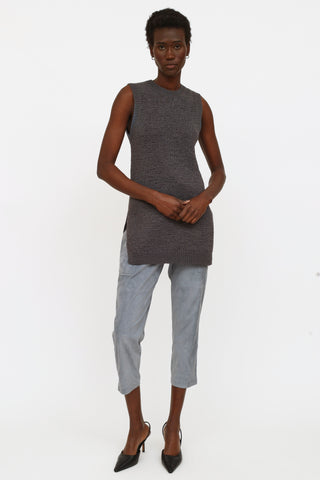 Theory Dark Grey Knit Vest