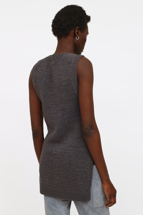 Theory Dark Grey Knit Vest