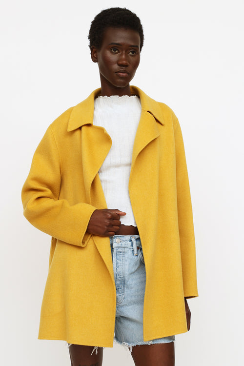 Theory Yellow Wool 
Cashmere  Coat