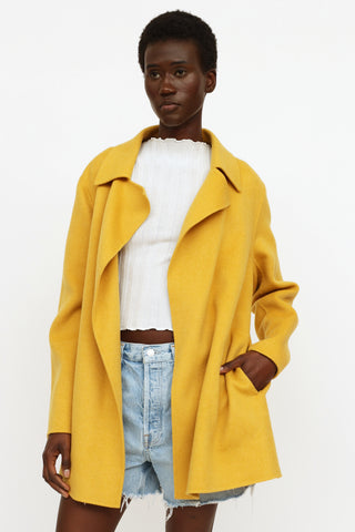 Theory Yellow Wool 
Cashmere  Coat