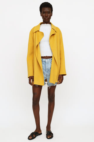 Theory Yellow Wool 
Cashmere  Coat