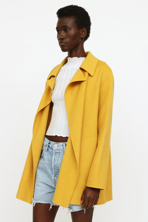 Theory Yellow Wool 
Cashmere  Coat