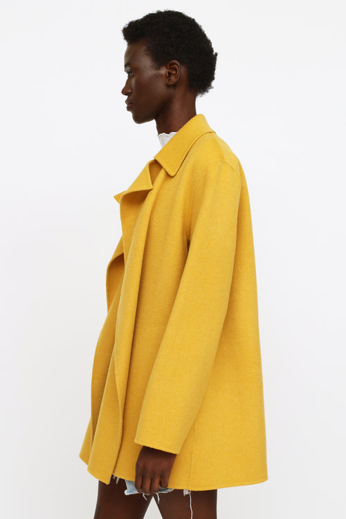 Theory Yellow Wool 
Cashmere  Coat