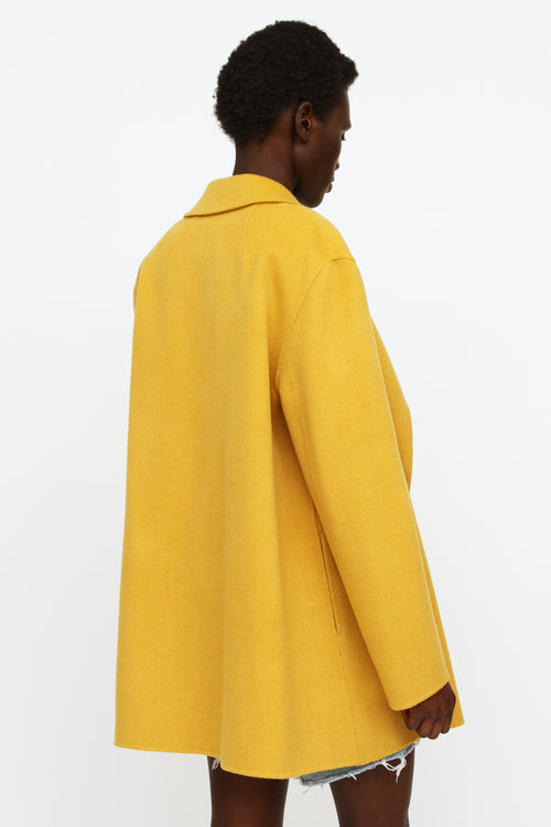 Theory Yellow Wool 
Cashmere  Coat