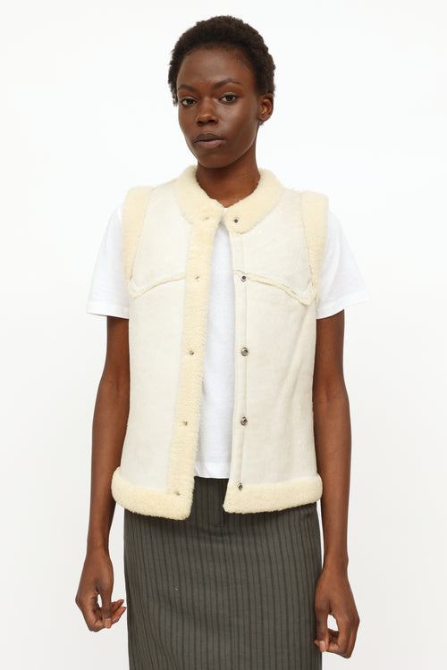 VSP Archive Cream Shearling Vest