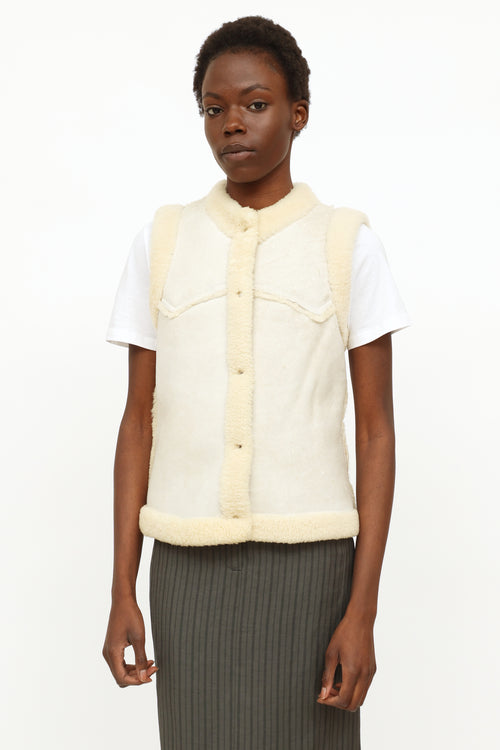 VSP Archive Cream Shearling Vest