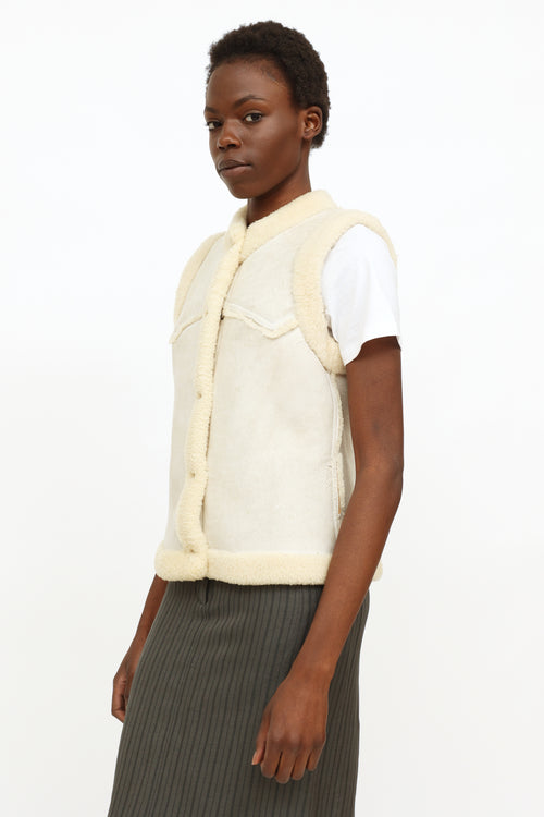 VSP Archive Cream Shearling Vest