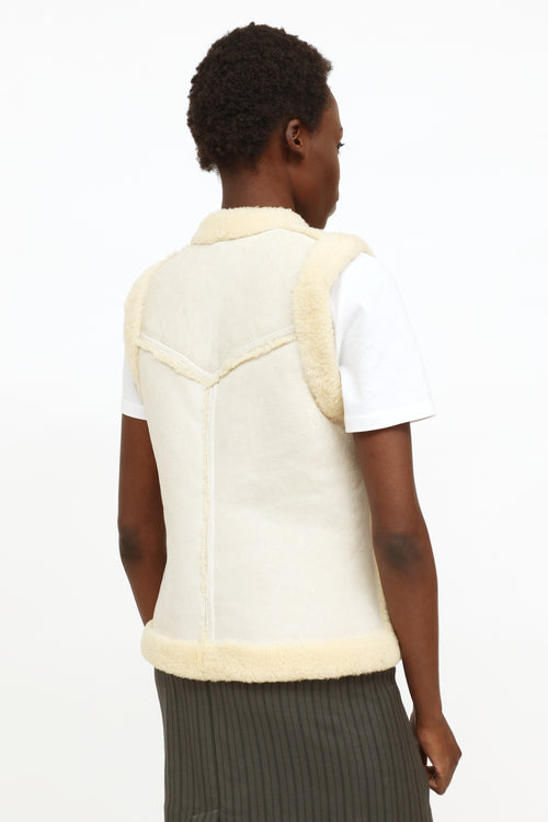 VSP Archive Cream Shearling Vest