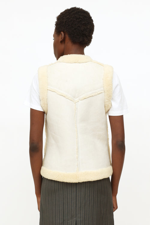 VSP Archive Cream Shearling Vest